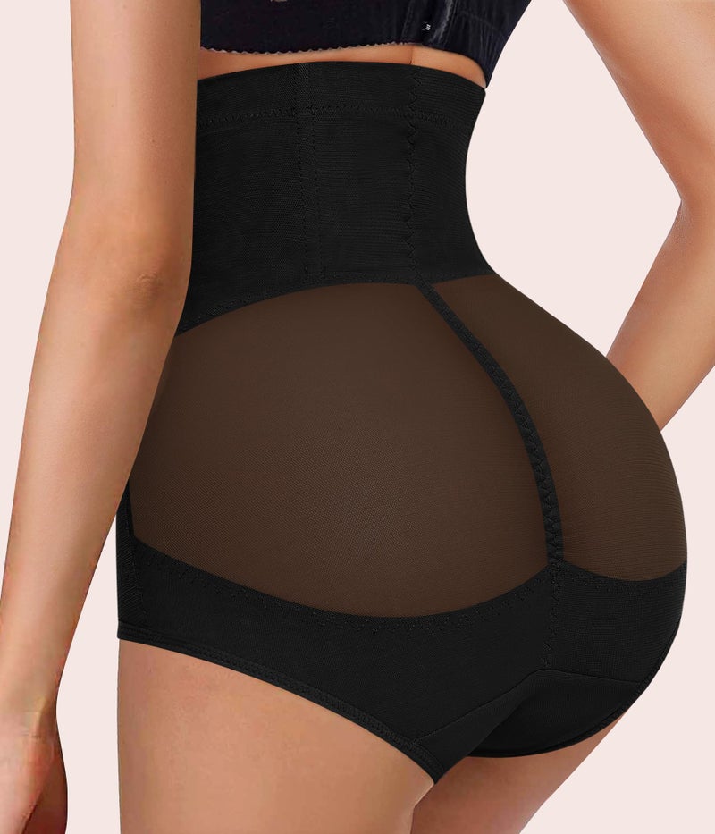 Nebility Womens' Tummy Control High Waist Trainer Body Shaper (US, Alpha, Large, Regular, Regular, Black) - Image 3